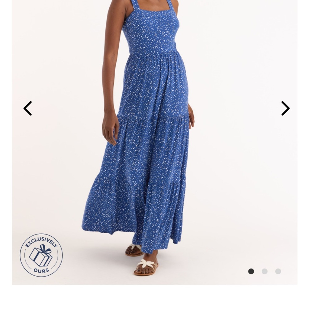 Chic Blue Floral Maxi Dress